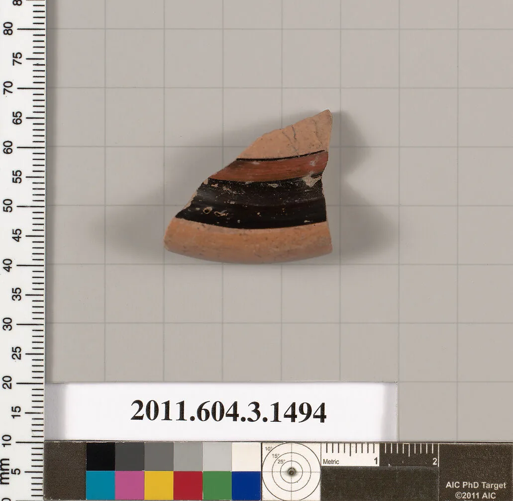 Terracotta fragment of a skyphos (deep drinking cup) — Unknown