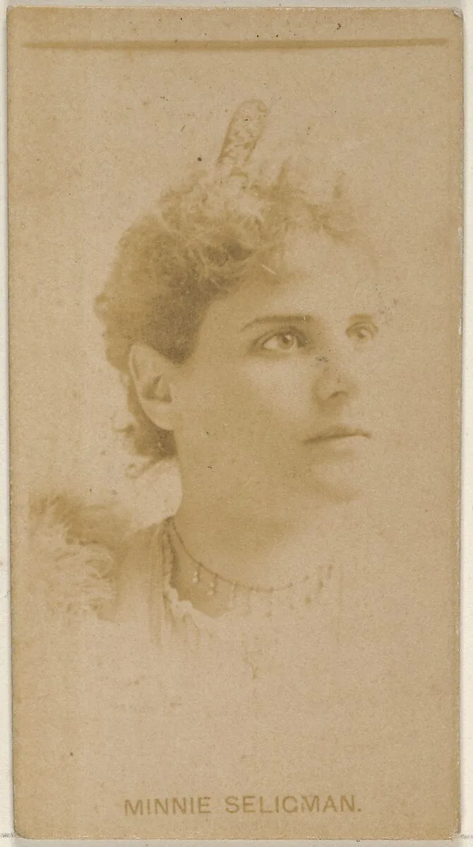 Minnie Seligman, from the Actors and Actresses series (N45, Type 8) for Virginia Brights Cigarettes — Allen & Ginter
