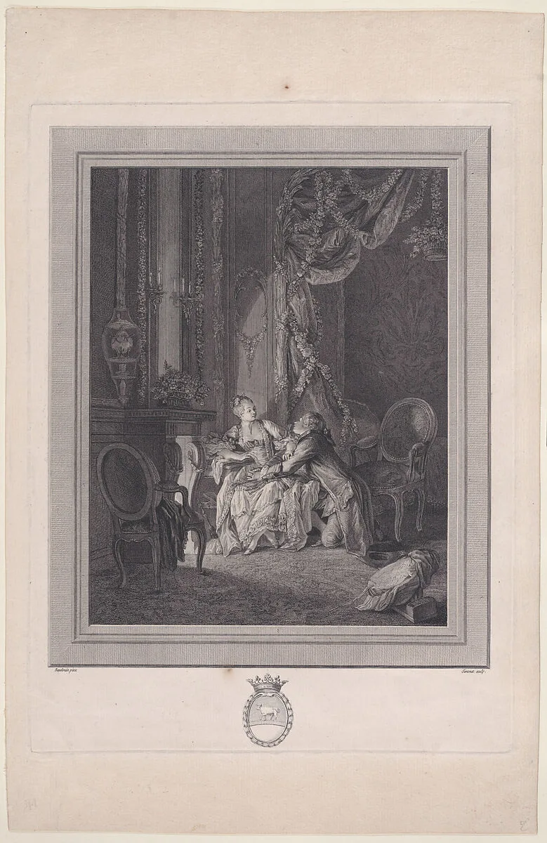 Le danger du tête-à-tête — Pierre Antoine Baudouin|Jean-Baptiste-Blaise Simonet