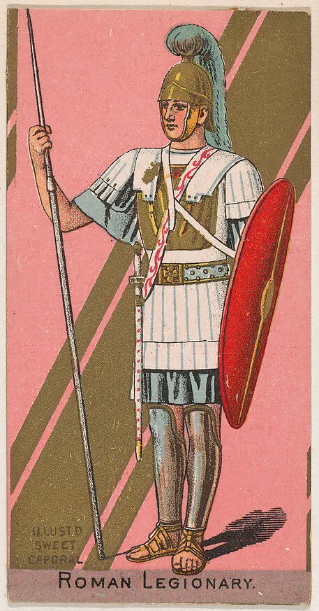 Roman Legionary, from the Military Series (N224) issued by Kinney Tobacco Company to promote Sweet Caporal Cigarettes — Kinney Brothers Tobacco Company