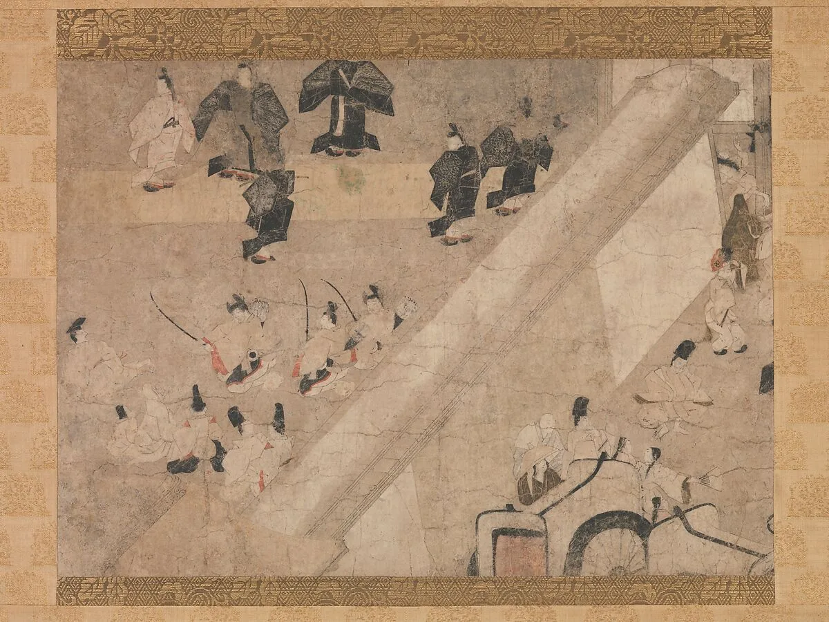 「高陽院駒競行幸絵巻」『栄花物語』 断簡|"Imperial Visit to the Great Horse Race at the Kaya-no-in Mansion" from the Tale of Flowering Fortunes — Unknown