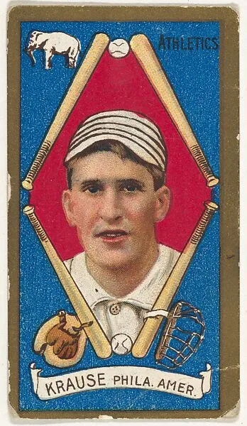 Harry Krause, Philadelphia, American League, from the "Baseball Series" (Gold Borders) set (T205) issued by the American Tobacco Company — American Tobacco Company