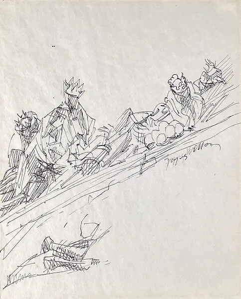 Study for the etching "The Three Kings" — Jacques Villon