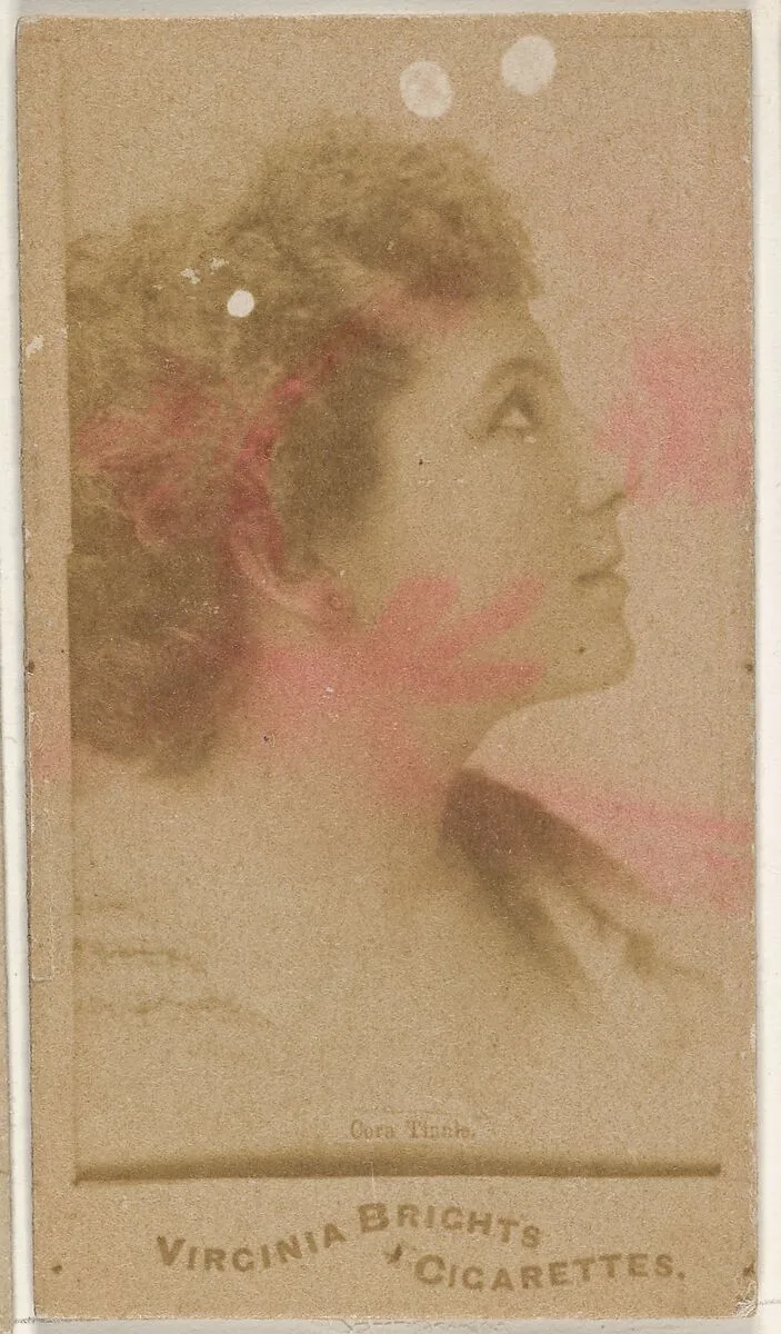 Cora Tisch, from the Actors and Actresses series (N45, Type 1) for Virginia Brights Cigarettes — Allen & Ginter