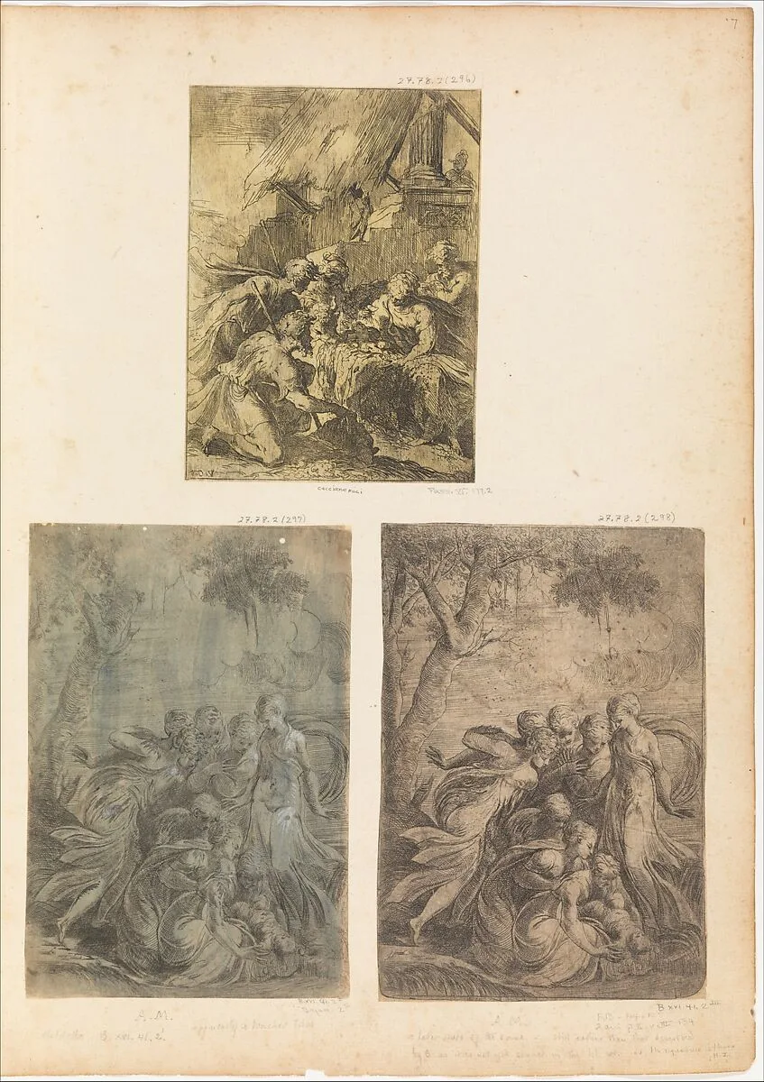 Moses Rescued from the Nile — Andrea Schiavone (Andrea Meldola)