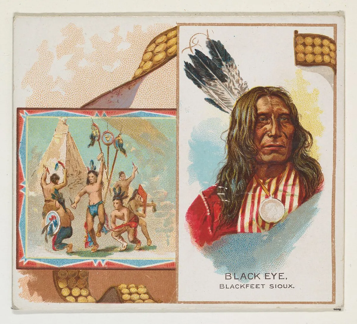 Black Eye, Blackfeet Sioux, from the American Indian Chiefs series (N36) for Allen & Ginter Cigarettes — Allen & Ginter