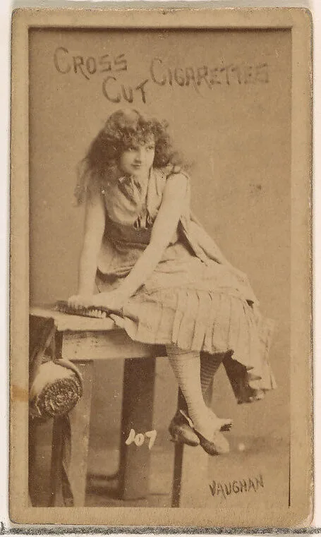 Card Number 107, Vaughan, from the Actors and Actresses series (N145-1) issued by Duke Sons & Co. to promote Cross Cut Cigarettes — W. Duke, Sons & Co.