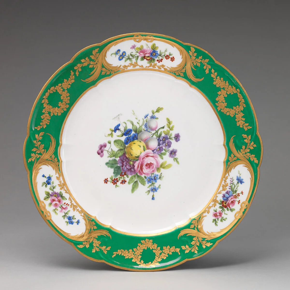 Plate (part of a service) — Sèvres Manufactory|Jean-Baptiste Tandart|Michel-Barnabé Chauvaux