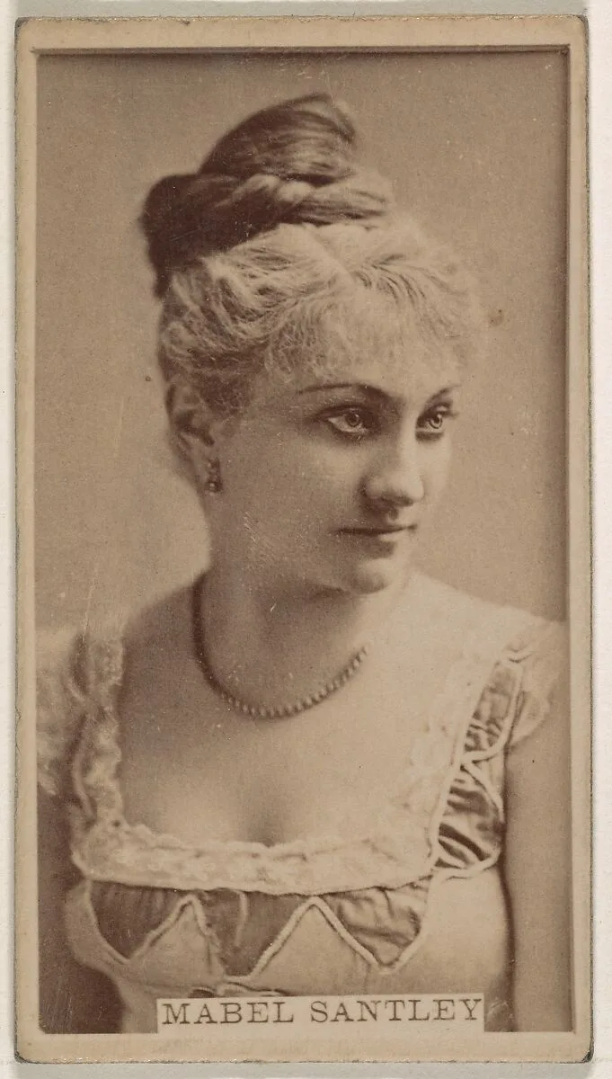 Mabel Santley, from the Actresses series (N245) issued by Kinney Brothers to promote Sweet Caporal Cigarettes — Kinney Brothers Tobacco Company