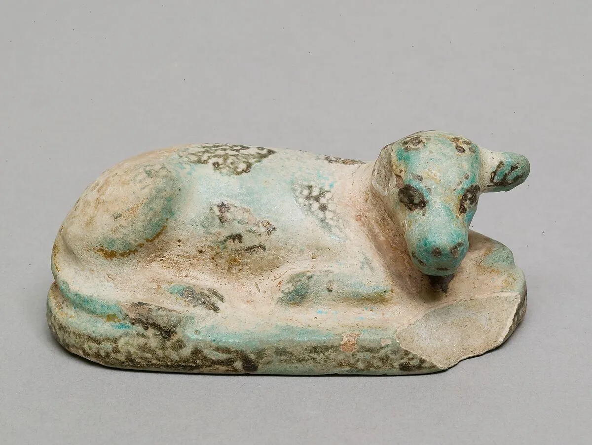 Figurine of a recumbent calf — Unknown