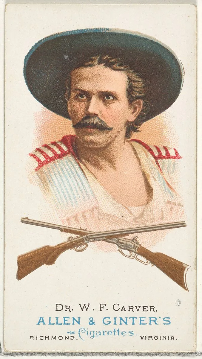 Dr. William Frank Carver, Rifle Shooter, from World's Champions, Series 1 (N28) for Allen & Ginter Cigarettes — Lindner, Eddy & Claus|Allen & Ginter