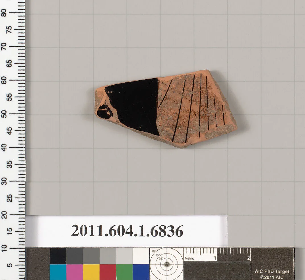 Terracotta fragment of a kylix (drinking cup) — Unknown