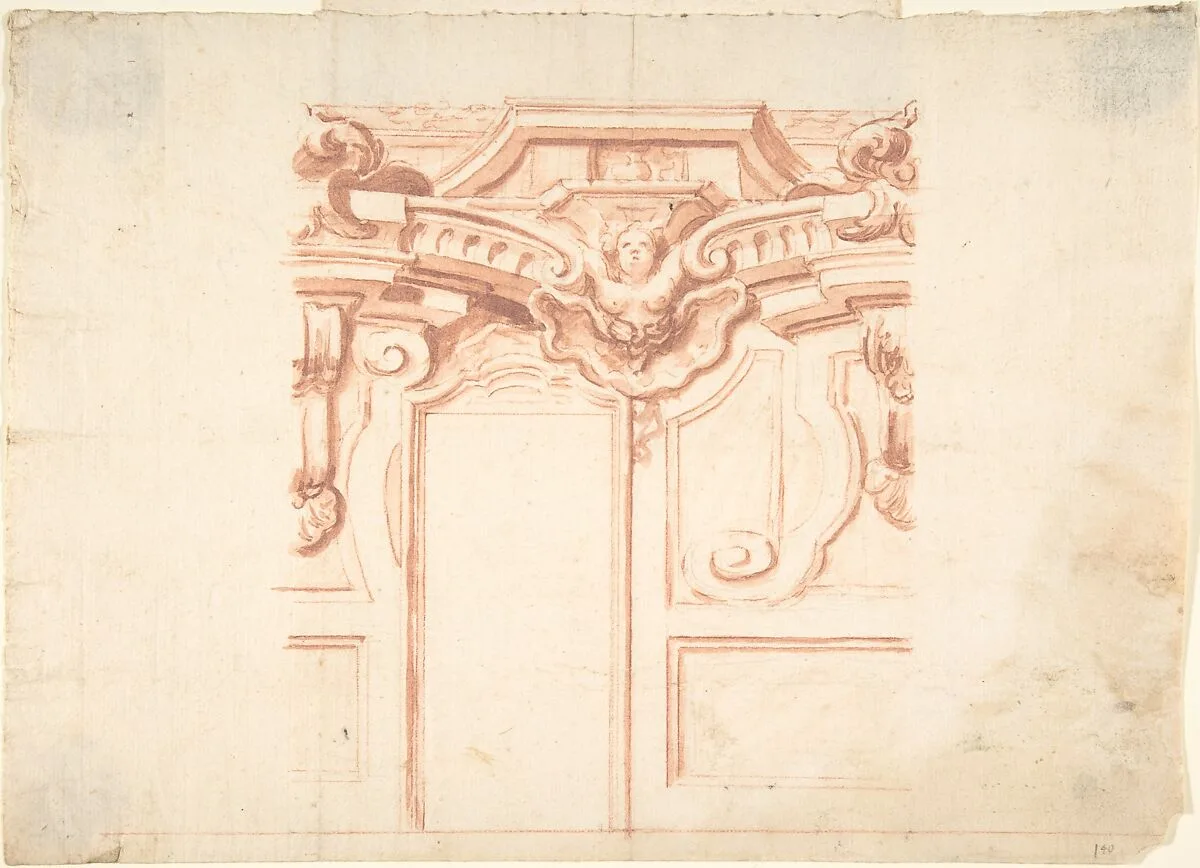 Design for the Decoration Scheme of a Wall — Anonymous, Italian, Piedmontese, 18th century
