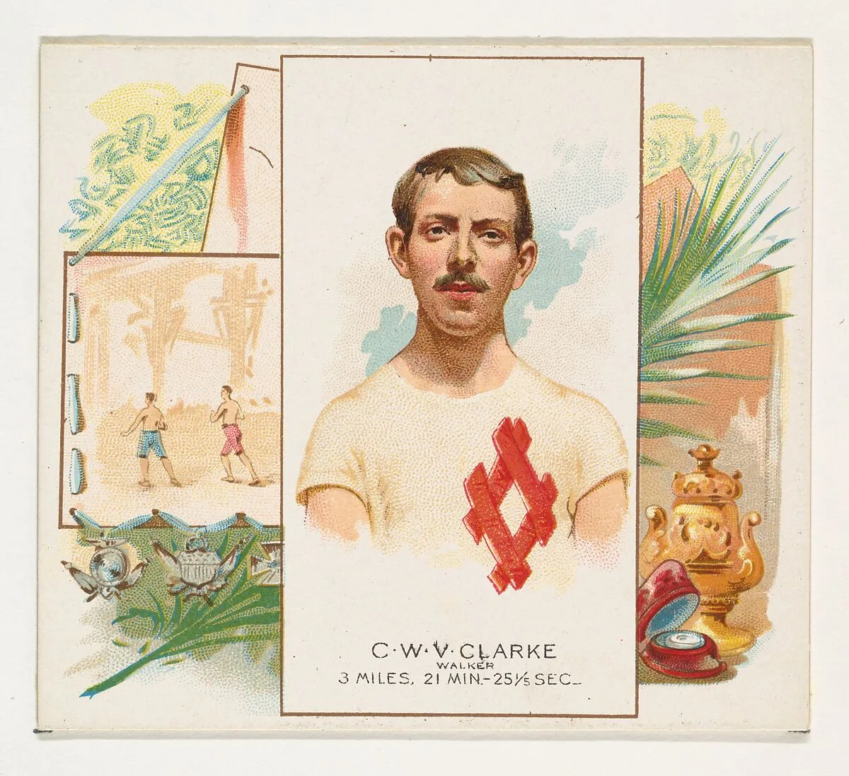 C.W.V. Clarke, Walker, from World's Champions, Second Series (N43) for Allen & Ginter Cigarettes — Lindner, Eddy & Claus|Allen & Ginter