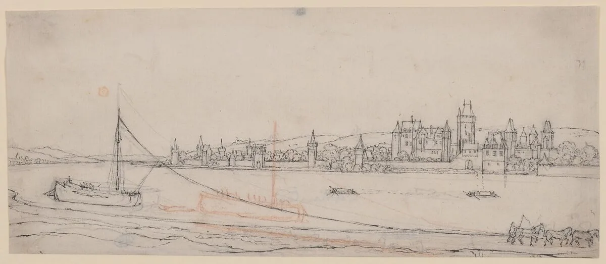 View of Lahnstein on the River Rhine — Wenceslaus Hollar