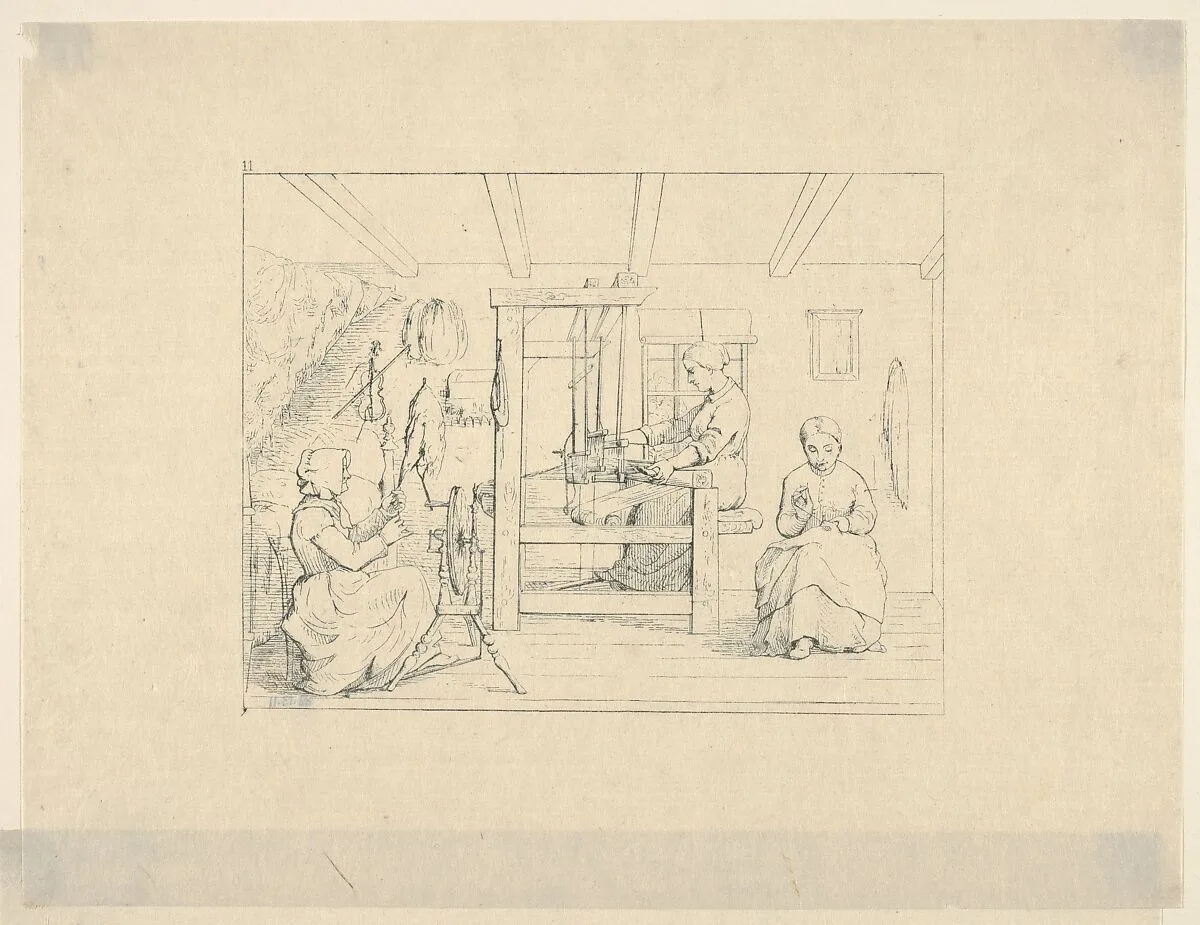 Making Clothes for the Boys in the Army (from Confederate War Etchings) — Adalbert John Volck