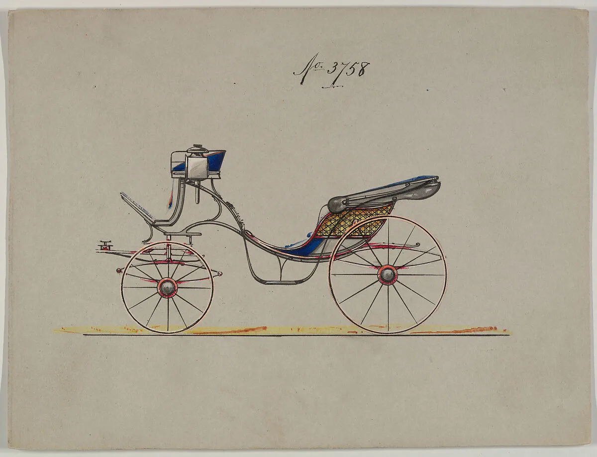 Design for Cabriolet or Victoria, no. 3758 — Brewster & Co.