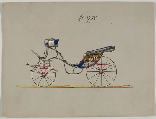 Design for Cabriolet or Victoria, no. 3758