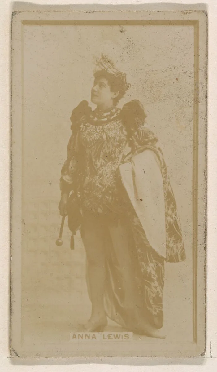 Anna Lewis, from the Actresses series (N245) issued by Kinney Brothers to promote Sweet Caporal Cigarettes — Kinney Brothers Tobacco Company