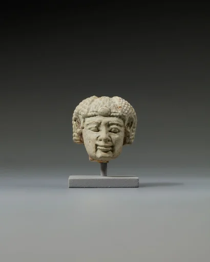 Head from a statuette, perhaps of  a dwarf