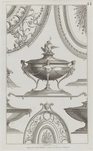 Vases and Vessels, nos. 248–254, plate 44 from "Designs for Various Ornaments"
