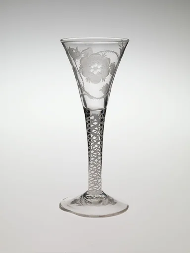 Wineglass with Jacobite emblems