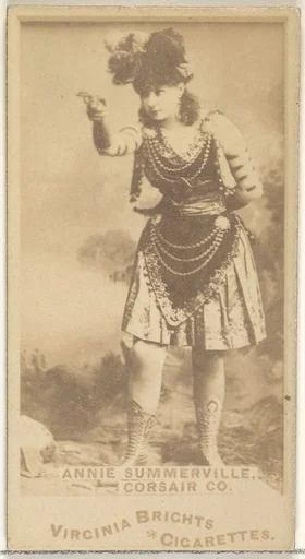 Annie Summerville, Corsair Co., from the Actors and Actresses series (N45, Type 1) for Virginia Brights Cigarettes