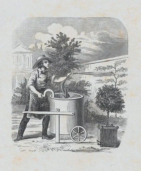 Gardener watering his plants — Félix Leblanc