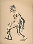 Caricature of a Walking Man