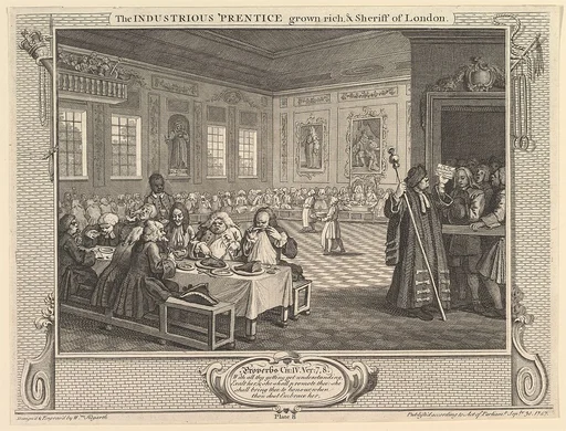The Industrious 'Prentice Grown Rich and Sheriff of London: Industry and Idleness, plate 8