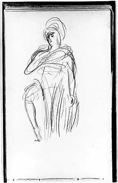 Javanese Dancer (from Sketchbook of Javanese Dancers) — John Singer Sargent