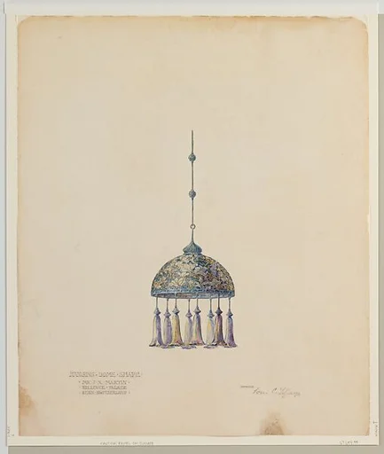 Drawing for hanging dome shade