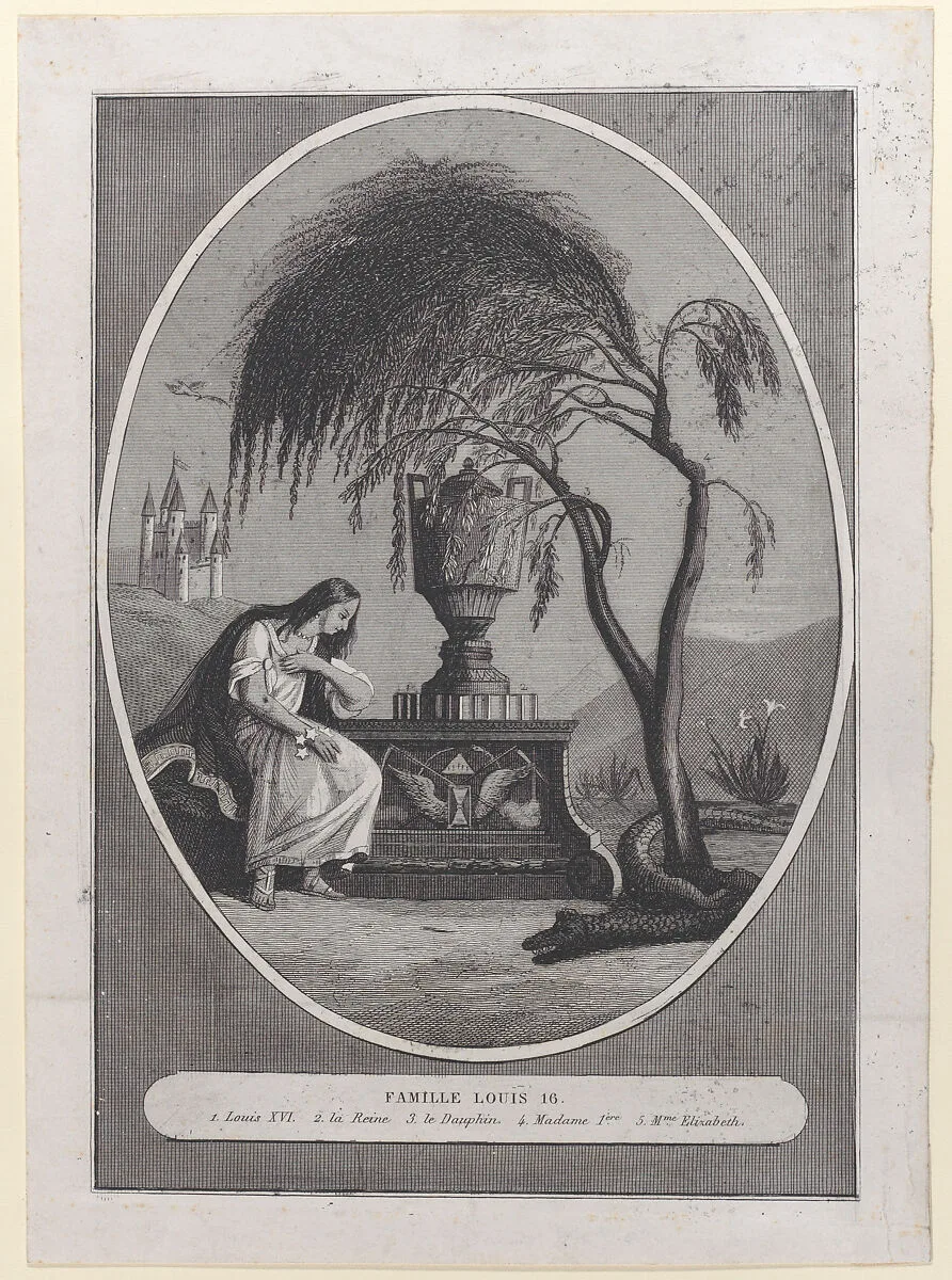 Tomb of Louis XVI and his family, with hidden silhouettes — Marie Antoinette, Queen of France|Anonymous|Louis XVII|Louis XVI, King of France