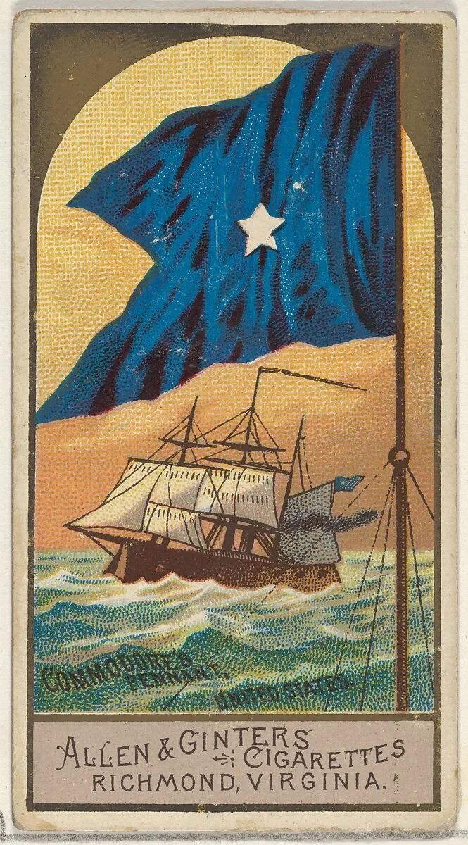 Commodore's Pennant, United States, from the Naval Flags series (N17) for Allen & Ginter Cigarettes Brands — Allen & Ginter