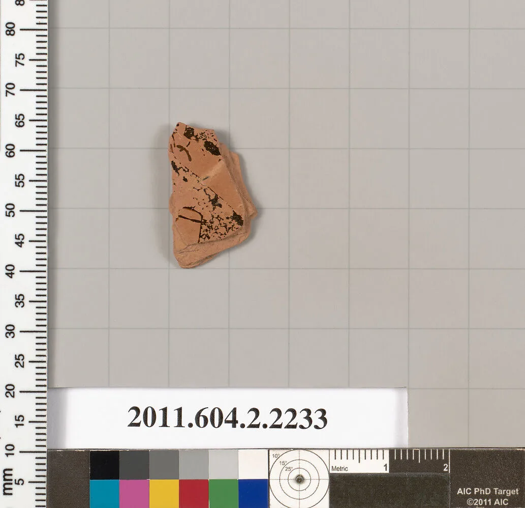 Terracotta fragment of a pot; unglazed on the inside — Unknown