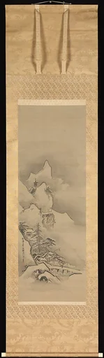 狩野探幽筆 神農・夏冬山水図|Winter Landscape