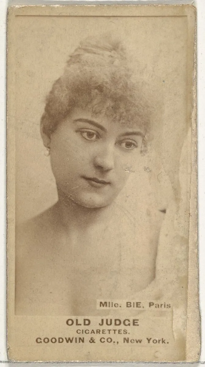 Mlle. Bie, Paris, from the Actors and Actresses series (N171) for Old Judge Cigarettes — Goodwin & Company