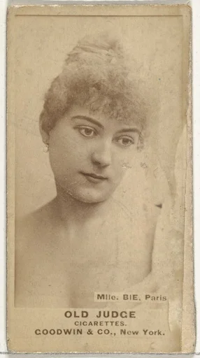 Mlle. Bie, Paris, from the Actors and Actresses series (N171) for Old Judge Cigarettes