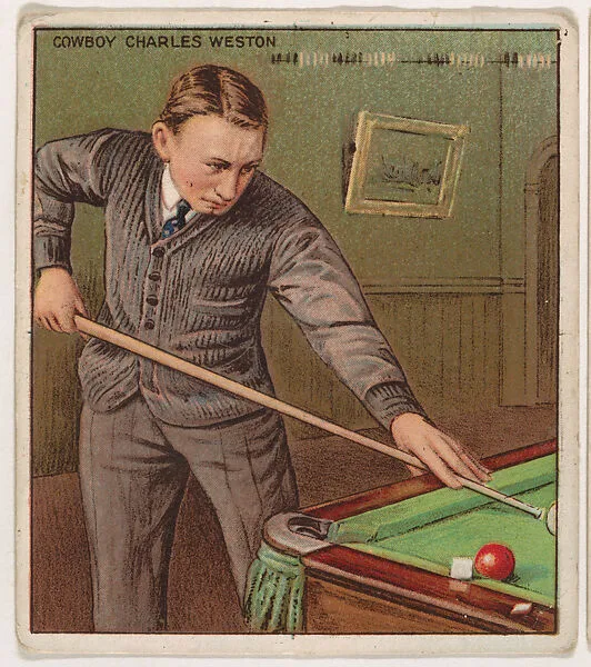 Charles Weston, BIlliards, from Mecca & Hassan Champion Athlete and Prize Fighter collection, 1910 — Mecca Cigarettes
