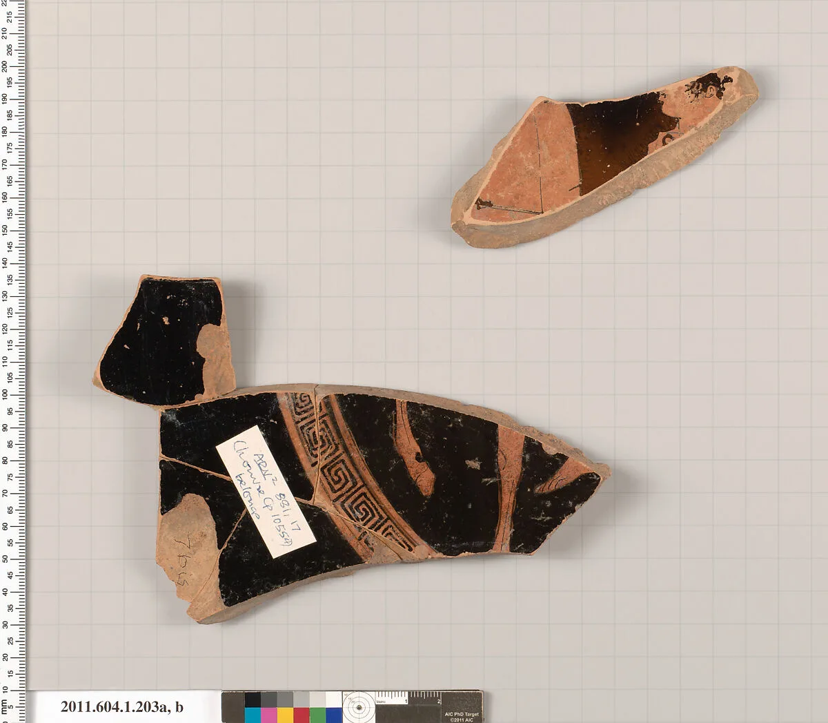 Terracotta fragments of a kylix (drinking cup) — Unknown