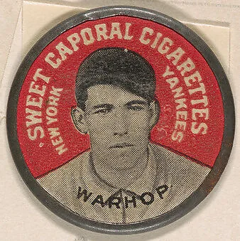 Warhop, New York Yankees (red), from the Domino Discs series (PX7), issued by Kinney Brothers — Kinney Brothers Tobacco Company