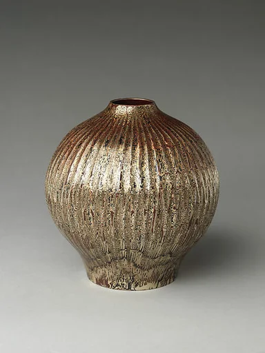 木目金花瓶|Wood-Grain Metal Vase