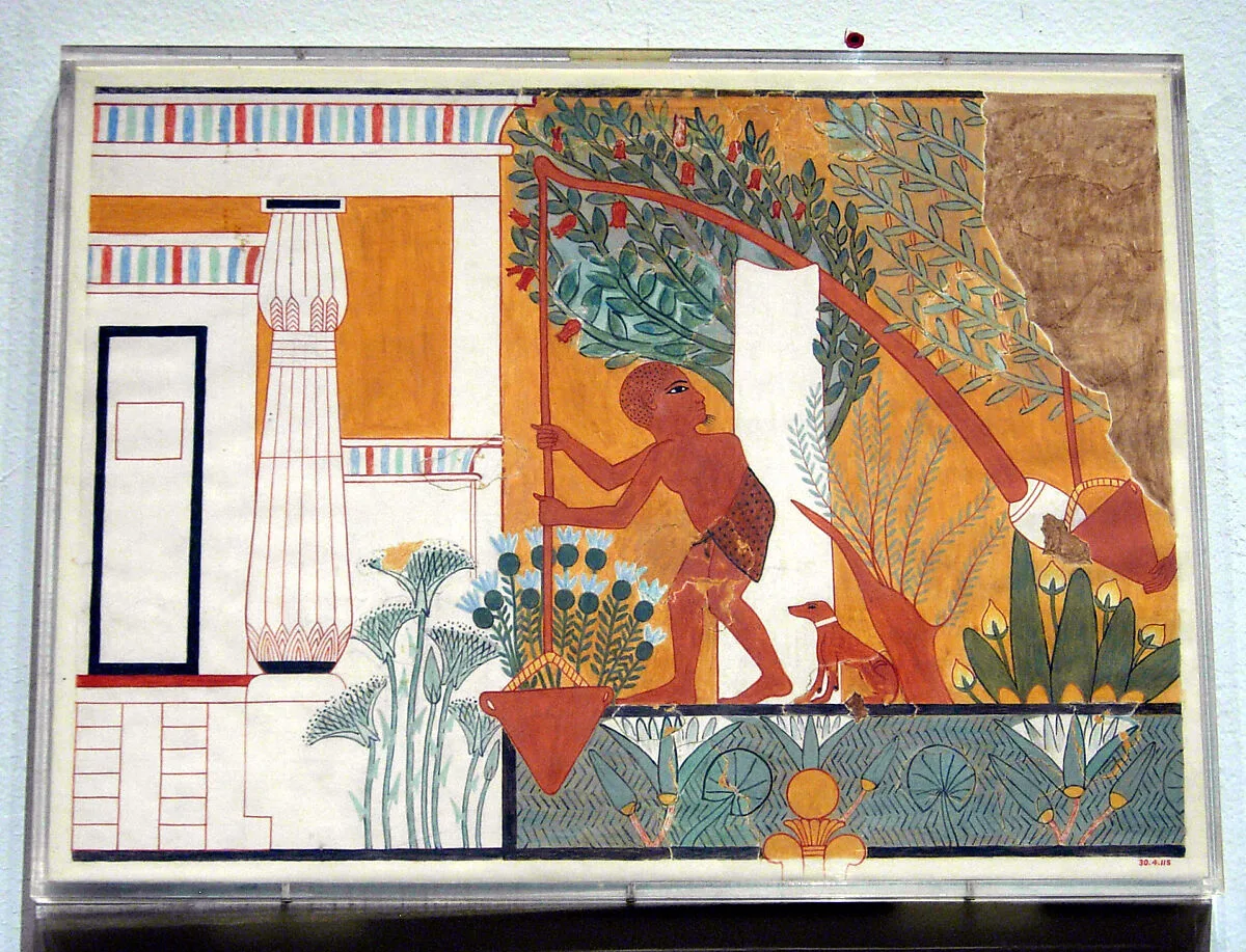 Garden Scene, Tomb of Ipuy — Norman de Garis Davies