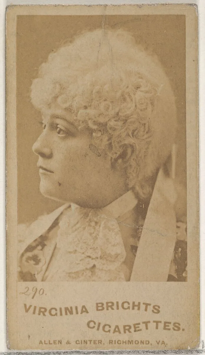 Card 290, from the Actors and Actresses series (N45, Type 4) for Virginia Brights Cigarettes — Allen & Ginter
