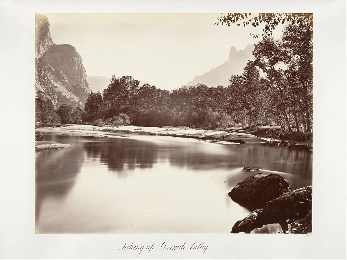 Looking Up Yosemite Valley — Carleton E. Watkins