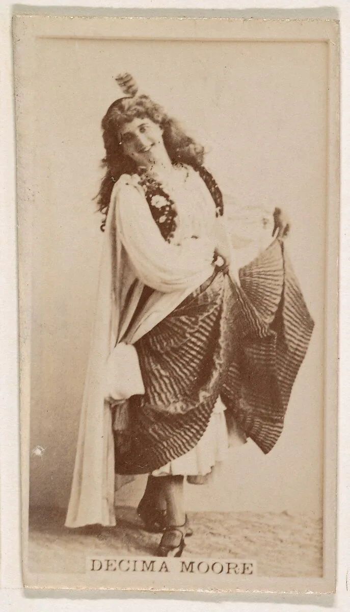 Decima Moore, from the Actresses series (N245) issued by Kinney Brothers to promote Sweet Caporal Cigarettes — Kinney Brothers Tobacco Company