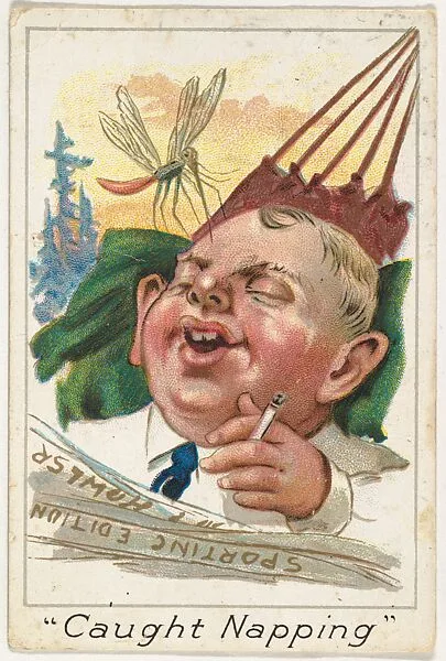 Caught Napping, from the Baseball Comics series (T203) — Winner Cut Plug Tobacco|P.H. Mayo & Brother, Richmond, Virginia