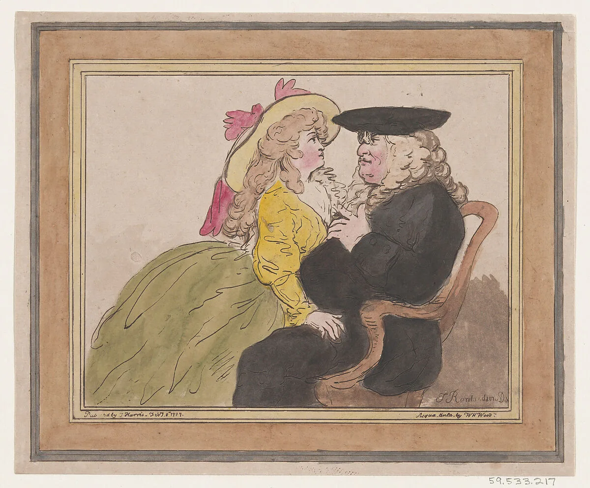Lady on a Lawyer's Knee—Romance — Thomas Rowlandson|John Harris|William Henry Wood