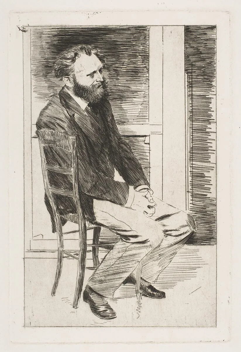 Édouard Manet, Seated, Turned to the Right — Edgar Degas|Edouard Manet