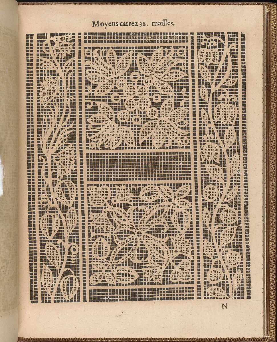 La Pratique de l'Aiguille, page 48 (recto) — Matthias Mignerak|Pierre Firens|Marie de Medici|Jean Le Clerc
